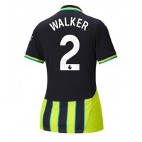 Manchester City Kyle Walker #2 Vieraspaita Naiset 2024-25 Lyhythihainen